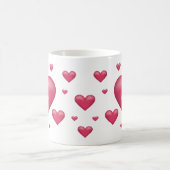 Roze hart met een persoonlijke naam koffiemok (Center)