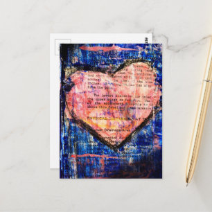 Roze Hart Mixed Media Collage Briefkaart