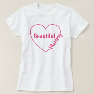 Roze Hart Mooi Mam T-shirt