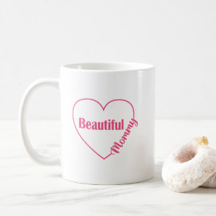 Roze Hart Mooi Mamma Koffiemok