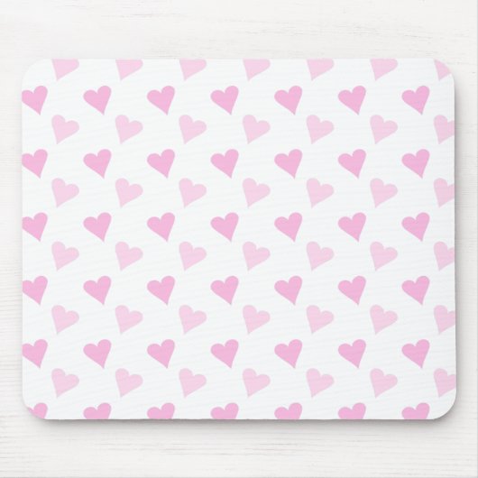 Roze hart Mousepad Muismat (Voorkant)