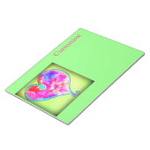 roze hart notitieblok (Schuin)