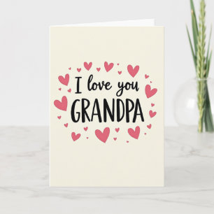 Roze Hart Opa Liefde Kaart