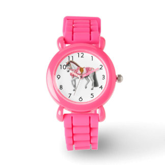 Roze Hart Paard Meisjes Horloge