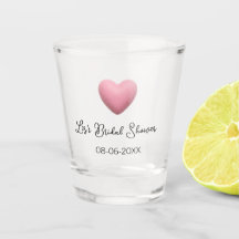 Roze hart pastel retro bruidsfeest datum boho te