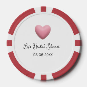 Roze hart pastel retro bruidsmeisje datum boho te poker chips