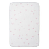 Roze Hart Patroon Girly Romantische Waterverf Badmat (Voorkant Verticaal)