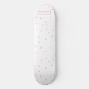 Roze Hart Patroon Girly Romantische Waterverf Skateboard