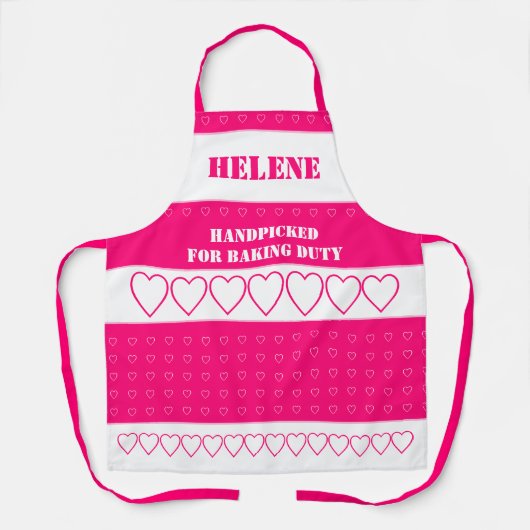 Roze Hart Patterned Schort (Voorkant)