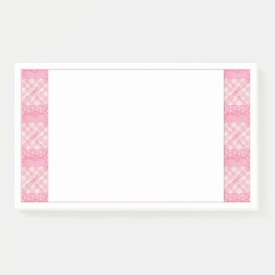 ROZE HART QUILT 10x6 Post Het Notitieblok Post-it® Notes