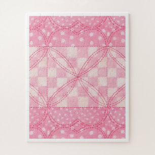 ROZE HART QUILT 16x20 Grote Stukken Puzzel
