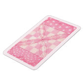 ROZE HART QUILT 4x6 Flexibele Magneet / Roze (Linkerzijde)