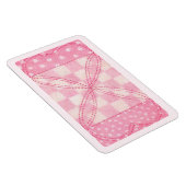 ROZE HART QUILT 4x6 Flexibele Magneet / Roze (Rechterzijde)