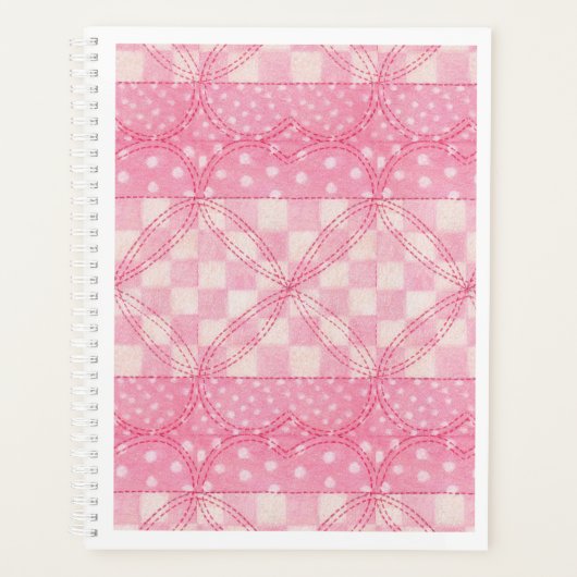 ROZE HART QUILT 8.5x11 Planner / Kalender (Voorkant)