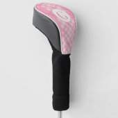 ROZE HART QUILT Golf Driver Hoesje + Initiaal Golfheadcover (Schuin)