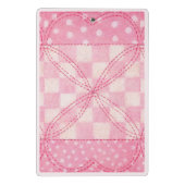 ROZE HART QUILT Mini Klembord / Roze (Achterkant)