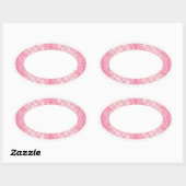 ROZE HART QUILT Ovaal Mat Stickers (Vel)