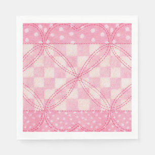 ROZE HART QUILT Standaard Luncheon Papier Servette Servet