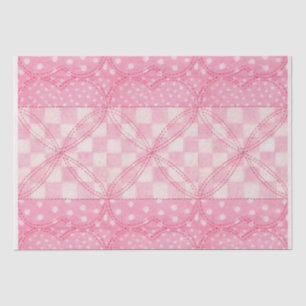 ROZE HART QUILT Tissue Paper / Roze Tissuepapier