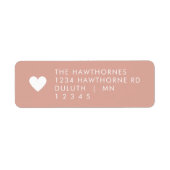 Roze Hart Retouradres  Etiket (Voorkant)