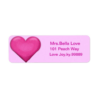 Roze Hart Retouradres Labels