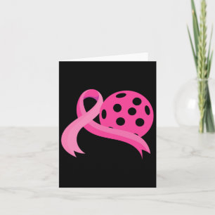 Roze Hart Ribbon Pickleball Borstkanker Awarene Kaart