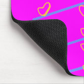 Roze Hart Scroll Muismat (Hoek)