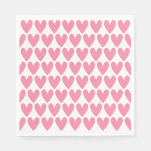 Roze hart servet