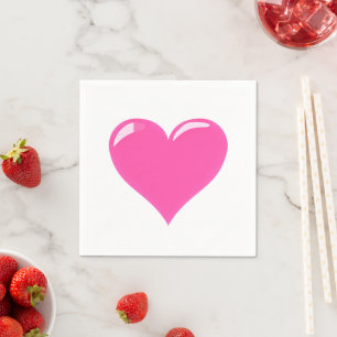 Roze hart servetten liefde