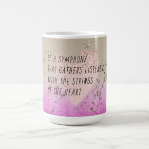Roze Hart Strings Gedicht Koffiemok