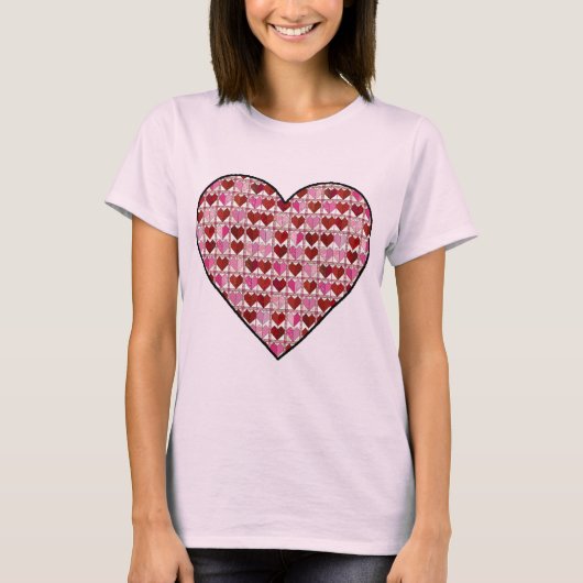 Roze hart T-shirt (Voorkant)
