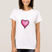 Roze hart t-shirt (Voorkant)