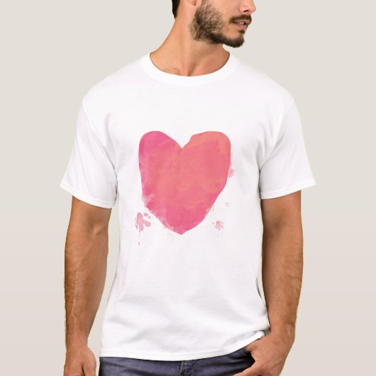 Roze hart t-shirt (Voorkant)