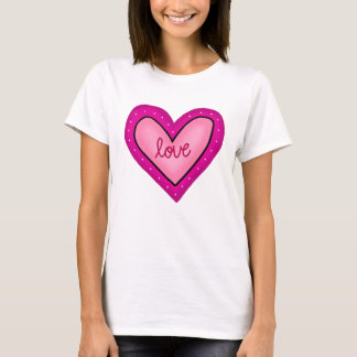 Roze hart t-shirt