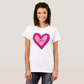 Roze hart t-shirt (Voorkant volledig)