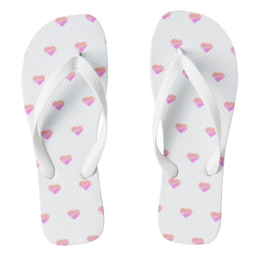 roze hart teenslippers (Voetbed)