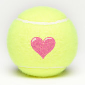 Roze Hart Tennisballen Love Gift (Achterkant)
