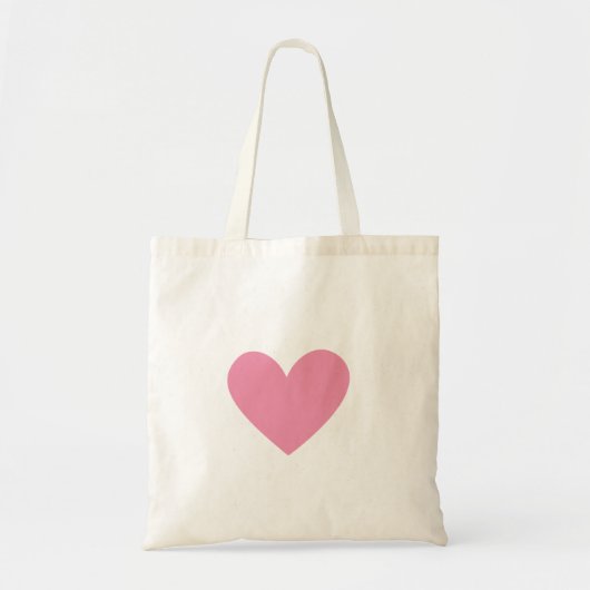 roze hart tote bag (Voorkant)