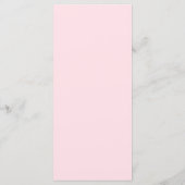 Roze hart trouwmenu. Romantisch modern diner Menu (Achterkant)