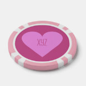 Roze Hart Valentijn aangepaste poker chips (Enkel)