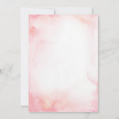 Roze Hart Valentijn Beer Baby Shower Uitnodiging (Achterkant)