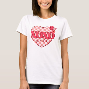 Roze hart Xoxo Hugs en Kisses T-shirt