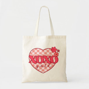 Roze hart Xoxo Hugs en Kisses Tote Bag