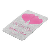 Roze hartballonnen opslaan de datum magneet (Linkerzijde)