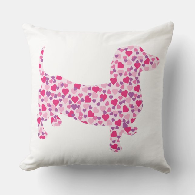 Roze hartdoxies kussen (Voorkant)