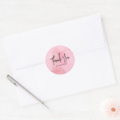 Roze Hartelijk dank Waterverf Sticker (Envelop)