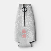 Roze harten Aangepaste flessenkoeler Flesjeskoeler (Achterkant)