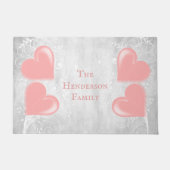 Roze harten Aangepaste opening Deurmat (Voorkant)