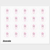 Roze harten Baby Voetafdrukken smerig sinds geboor Ronde Sticker (Vel)