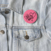 Roze harten Button (In situ)